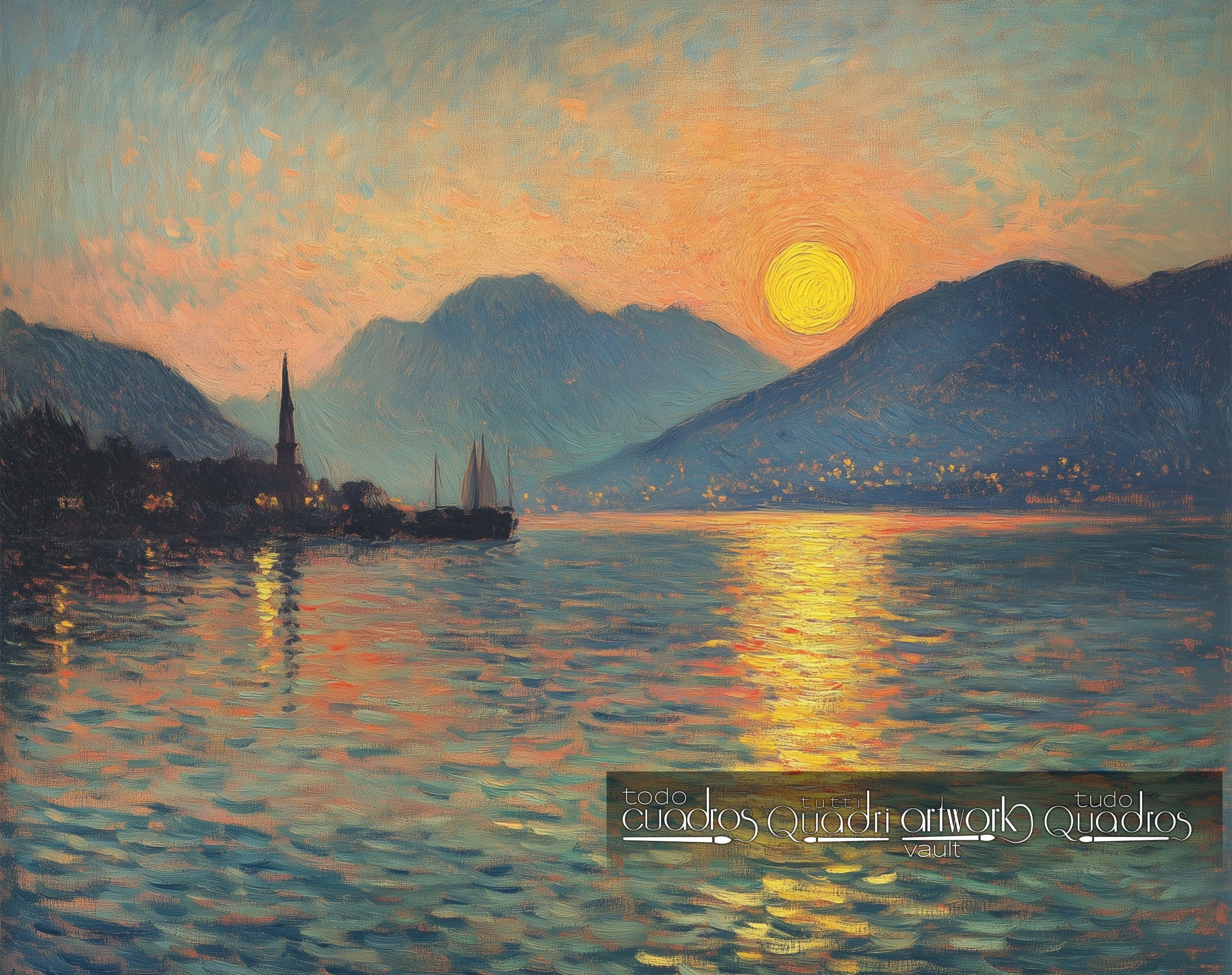 Crepúsculo eterno, estilo Monet